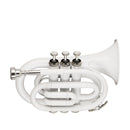 Stagg Bb Pocket Trumpet with Brass Body - White - WS-TR249S