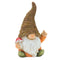 Distressed Garden Gnome Statue with Mushroom and Flower Accent (Set of 2)