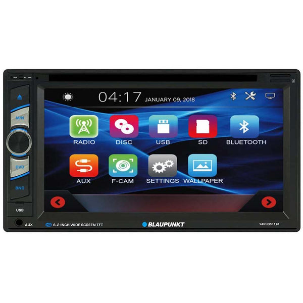 Blaupunkt 6.2” 2-DIN Touchscreen DVD Receiver w/ Bluetooth, USB/SD - SANJOSE120
