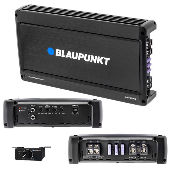 Blaupunkt Class D Monoblock Amplifier 1000W RMS/4000W MAX AMP4000D