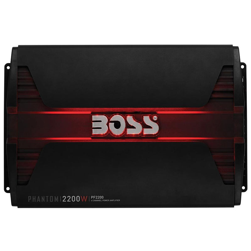 Boss Audio PHANTOM 2200 Watts 4 Channel Power Amplifier Subwoofer Level Control PF2200