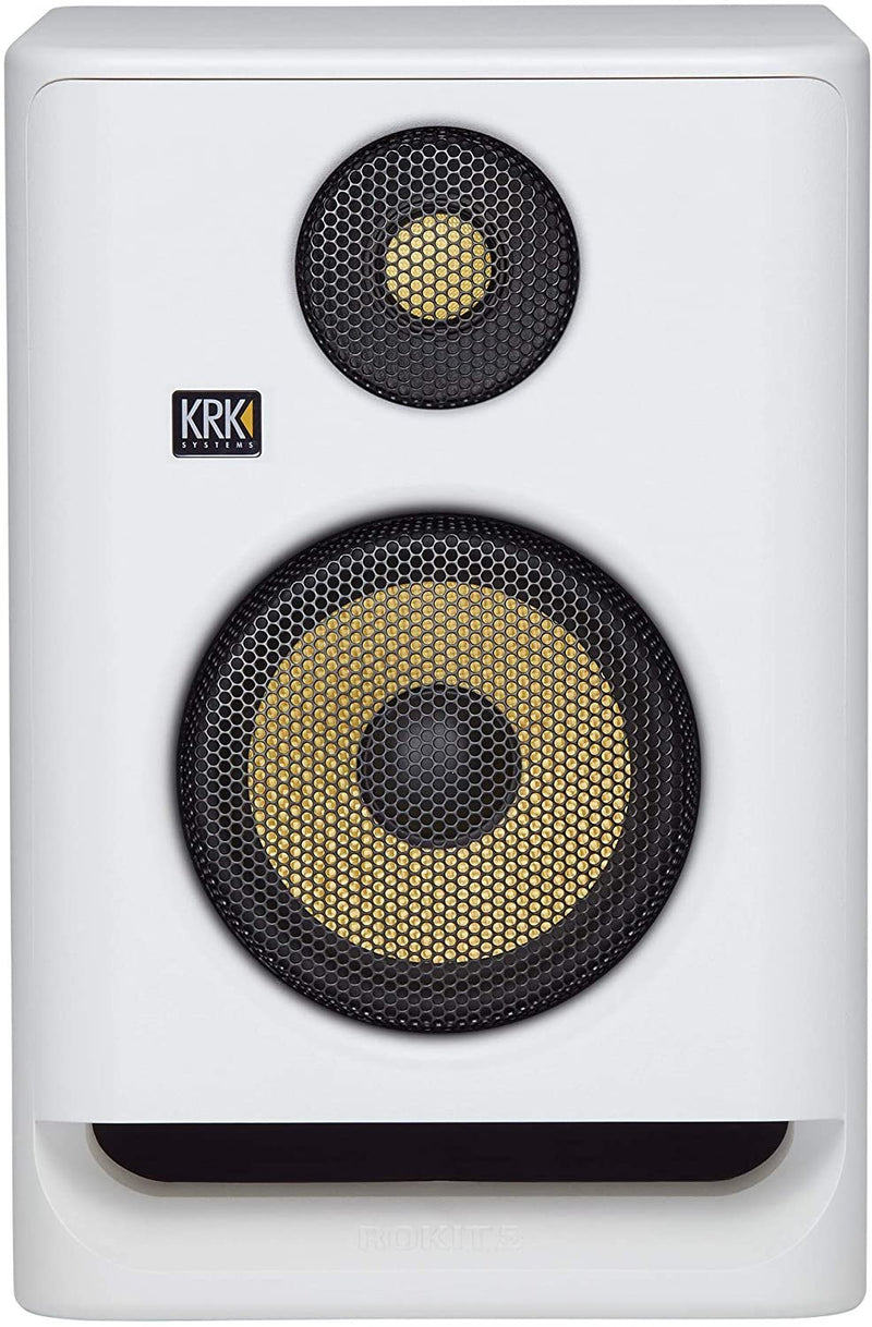 KRK ROKIT 5 G4  5" Near-Field 55 Watt Studio Monitor - White - ROKIT5G4WHITE
