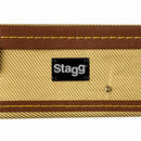 Stagg Vintage-Style Gold Tweed Baritone Ukulele Hardshell Case - New Open Box