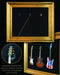 Axe Heaven 22x18 3 Mini Guitar Gold Leafing Display Frame w/ Black Suede