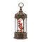 LED Snow Globe Lantern with Cardinal Bird Branch 13"H