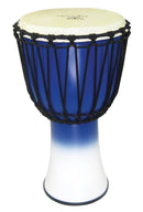 Tycoon Percussion 10” Fiberglass Rope Tuned Djembe - Blue & White - TFAJ-10BW