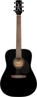 Jasmine J-Series Dreadnought Acoustic Guitar w/ Case - Black - JD39-BLK