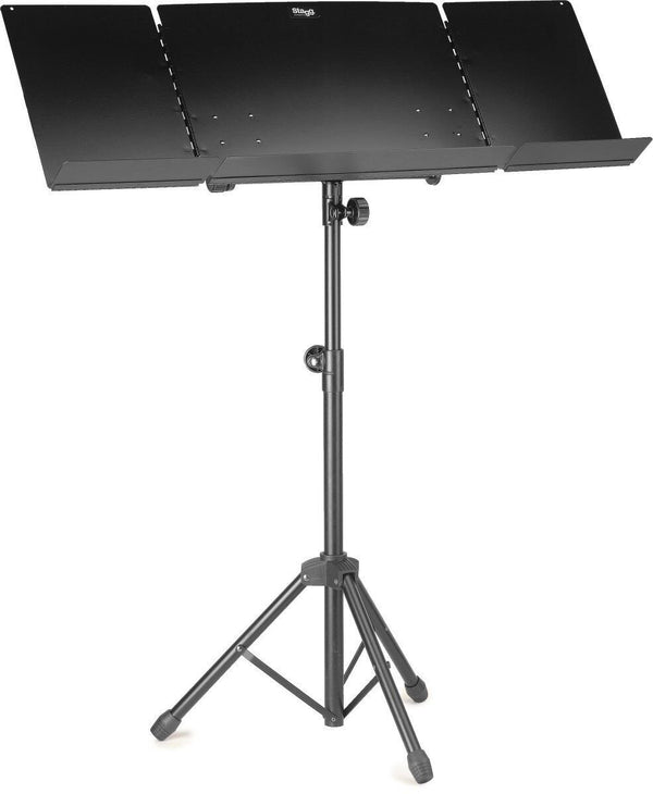 Stagg Orchestral Metal Music Stand & Rest w/ Expandable Sides - New Open Box