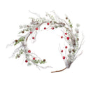 Snowy Flocked Twig Pine Garland with Sleigh Bells (Set of 2)