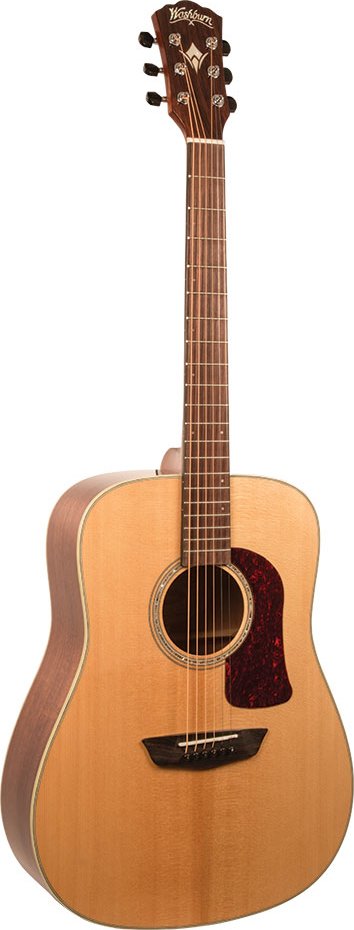 Washburn Heritage 100 Series Acoustic Guitar w/ Hard Case - Natural - HD100SWK-D