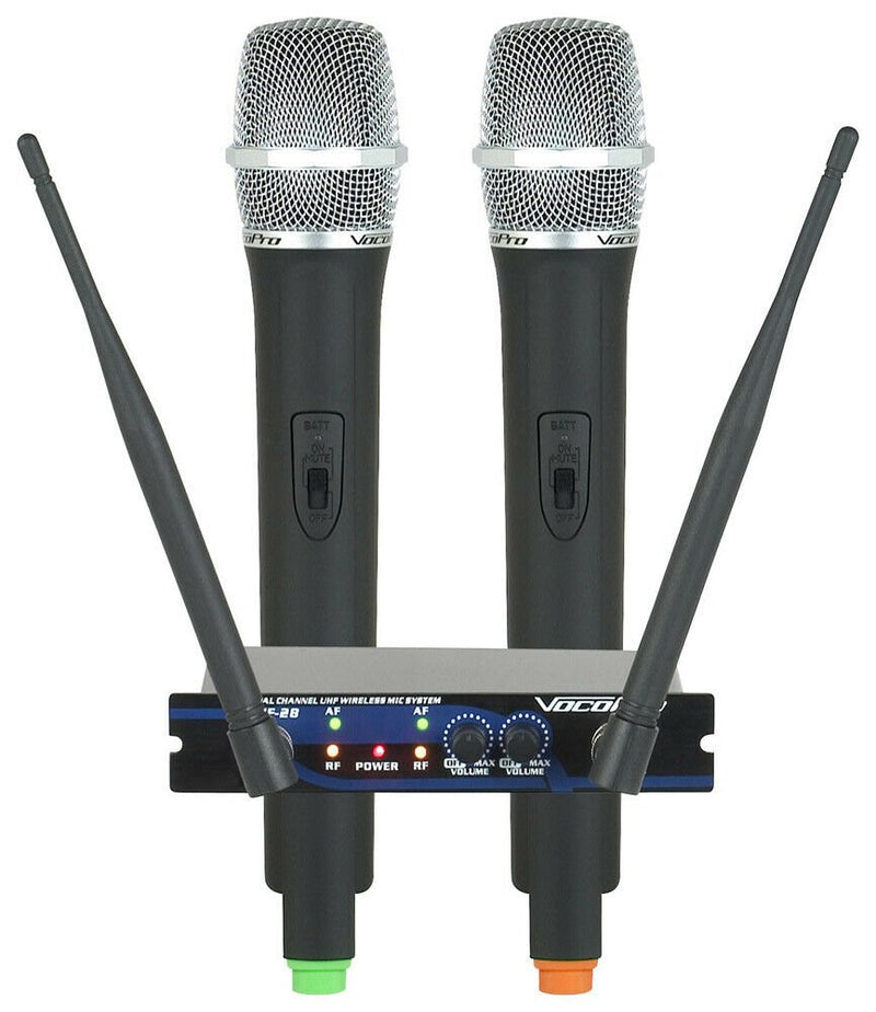 VocoPro UHF-28-9 Dual Channel UHF Wireless Microphone System