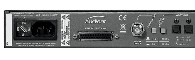 Audient 8 Channel Microphone Preamp with HMX & IRON - ASP800