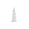 Carved Stone Holiday Tree Décor with Glistening White Finish (Set of 3)