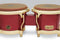 Latin Percussion LP794V-ARG Galaxy Fausto Cuevas III Fiberglass Bongos - Red