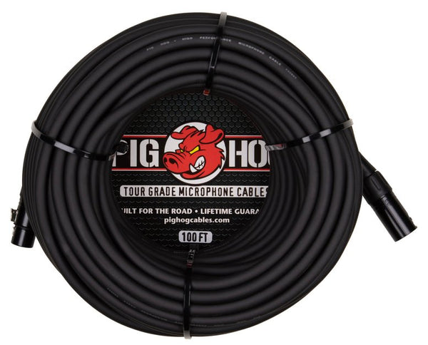 Pig Hog PHM100 High Performance 8mm 100ft XLR Mic Cable