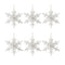 White Washed Wooden Snowflake Ornament (Set of 6)