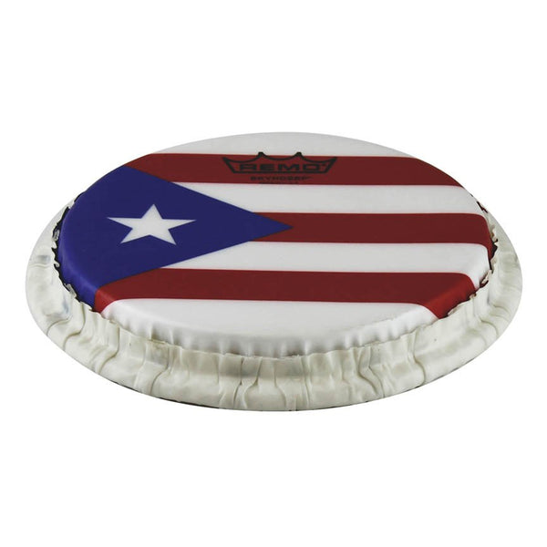 Remo Tucked Skyndeep 7.15“ Bongo Drumhead w/ ”puerto Rican Flag“ Graphic