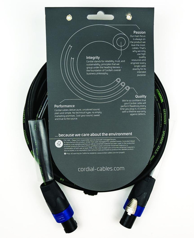 Cordial 16' speakON to speakON Speaker Cable  - CRL5LL