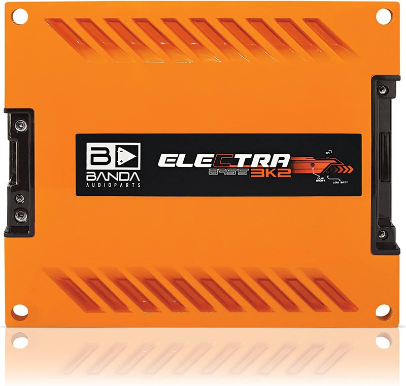 BANDA Electra 3K2OHMORANGE 3000 Watt 2 Ohm Mono Bass Amplifier - Orange