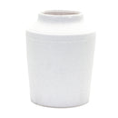 Modern White Clay Vase 12"H