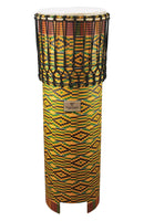 Tycoon Ngoma Drum with Kente Cloth Finish - TDD-NGDWS