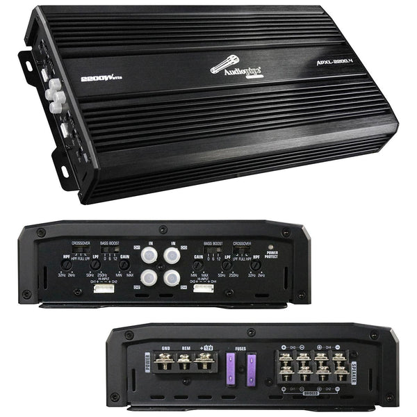 Audiopipe 4 Channel Amplifier 600W RMS/2200W MAX APXL-2200.4