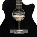 Stagg Cutaway Acoustic Electric Auditorium Guitar - Black - SA35 ACE-BK