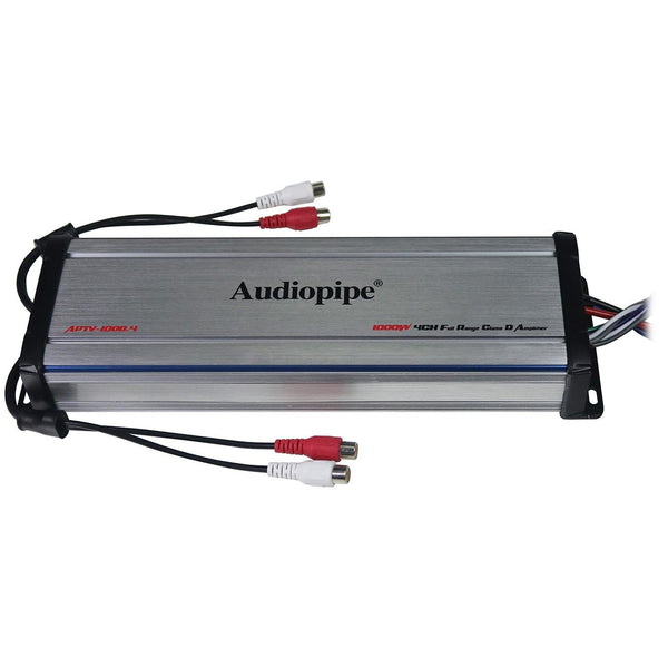 Audiopipe Micro 4 Channel Marine Powersports Amplifier 1000 Watts APTV-1000.4
