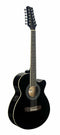 Stagg Mini-Jumbo Electric Acoustic Concert Guitar w/ FISHMAN Preamp - Black