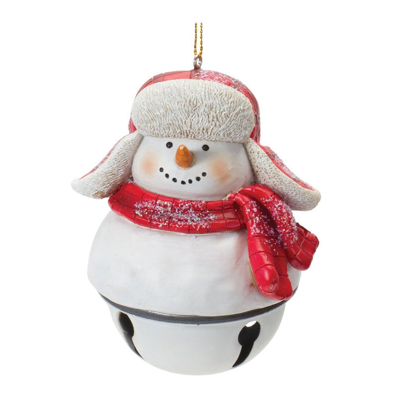 Snowman Sleigh Bell Ornament (Set of 12)