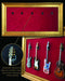 Axe Heaven 33 X 18 Mini Guitar Display Frame Red Suede Gold Frame - Holds 5