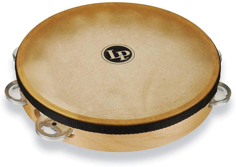 Latin Percussion Pro 10” Single Row Headed Tambourine - Aluminum - LP383-AL