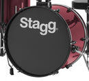 Stagg 5 Piece Full Acoustic Drum Set 10/12/14/14/20 w/ Hardware & Cymbals