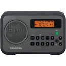 Sangean AM/FM Digital Portable Receiver w/ Alarm Clock - Black - PR-D18BK