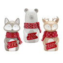 Winter Woodland Animal with Christmas Sentiment (Set of 3)