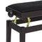 Stagg Matte Piano Bench Rosewood Color with Black Velvet Top - PB06 RWM VBK