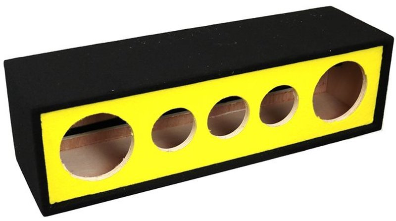 DeeJay LED 10" Side Speaker Enclosure w/ 2 Horn & 3 Tweeter Ports - Yellow