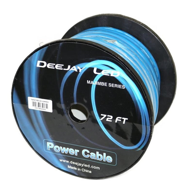 Deejay LED 2 Gauge 72' Copper Power Cable for Car Audio Amplifiers - Blue