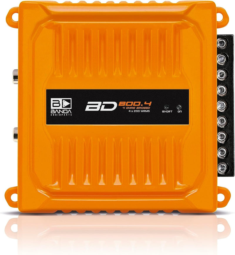 Banda BD800.42OHMORANGE 800W 4-Channel 2 Ohm Full-Range Amplifier - Orange