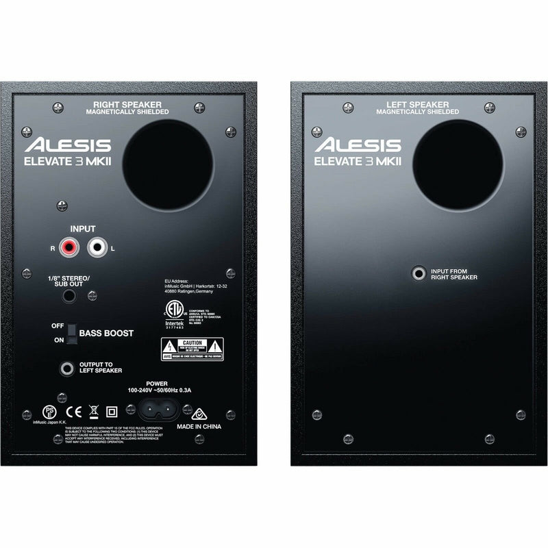 Alesis Elevate 3 MKII - 20W 3" Two-Way Active Desktop Studio Monitors (Pair)