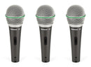 Samson Q6 - Dynamic Handheld Microphone 3-Pack with Carrying Case
