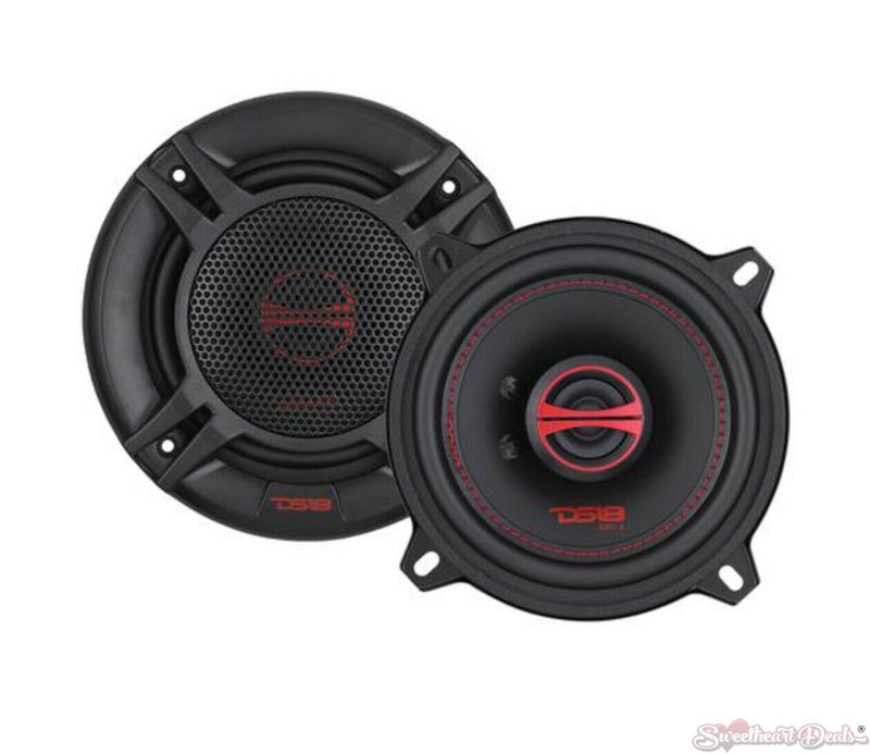 DS18 GEN-X5.25 5.25 Inch 135 Watts 2-Way Coaxial Speakers with Mesh Grills 4-Ohm