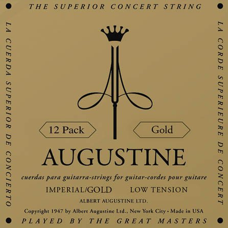 Augustine Imperial/Gold Low Tension Nylon Guitar Strings - 12 Packs of 6 Strings