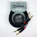 Cordial Cables 10' Unbalanced Twin Cable - 1/4" to 1/4" - CFU3PP