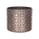 Ornate Geometric Metal Planter (Set of 4)