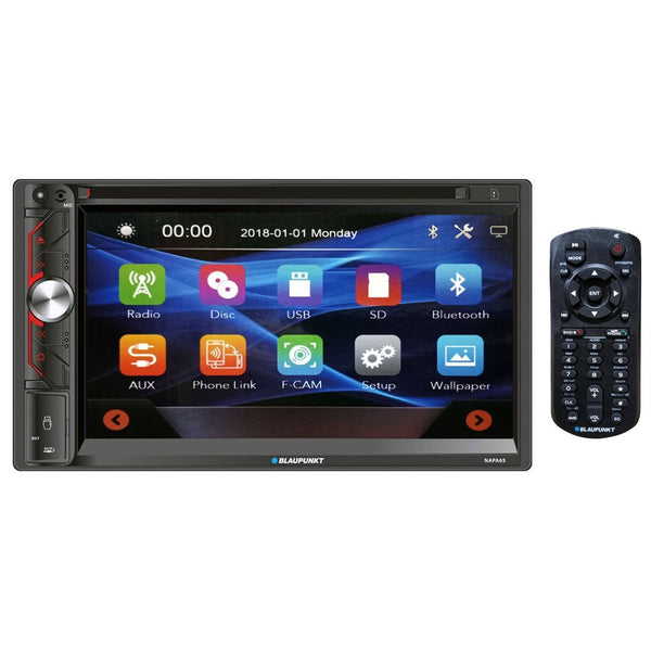 Blaupunkt 6.9” 2-DIN Touchscreen DVD Receiver w/ Bluetooth, Mirror-Link - NAPA65