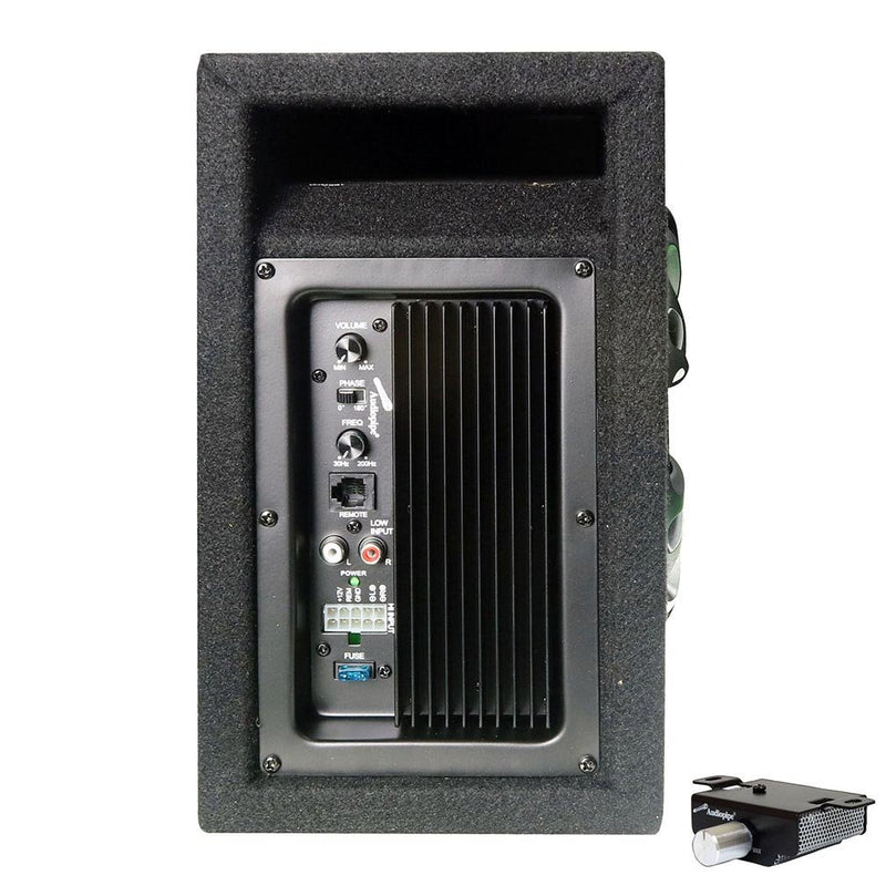 Audiopipe Single 10" Amplified Ported Bass Enclosure  1200 Watts APMINIB1000A