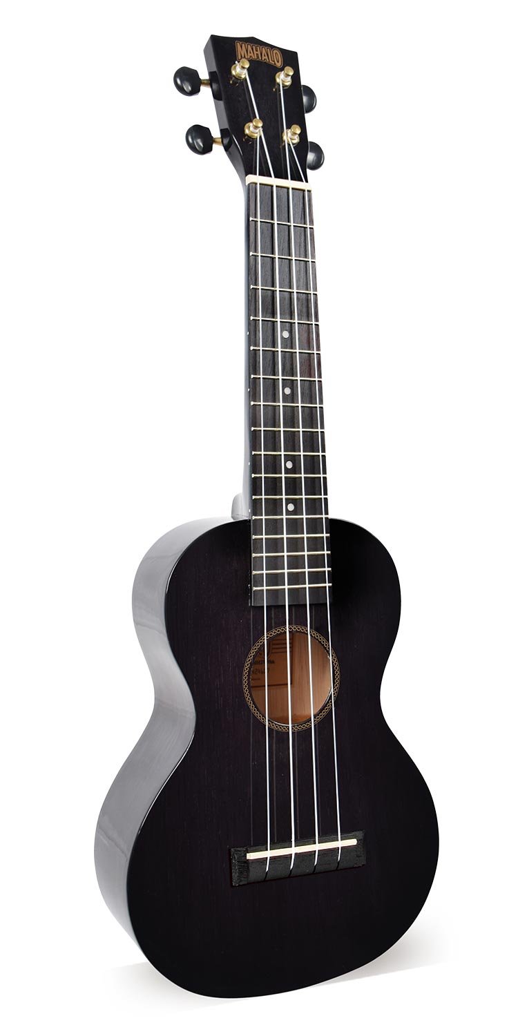 Mahalo Hano Concert Ukulele - Trans Black - MH2-TBK