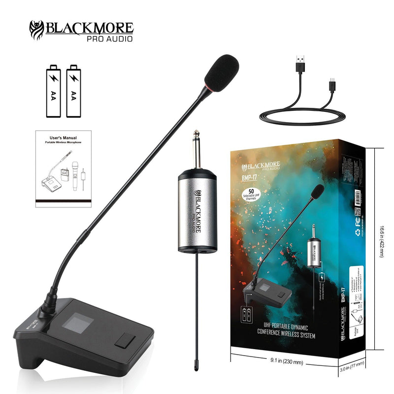 Blackmore Podium/Conference Wireless UHF Microphone System - BMP-17