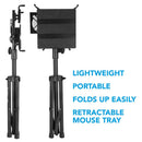 Quik Lok Tripod Laptop Stand w/ Adjustable Height & 360 Swivel Tray - LPH-003